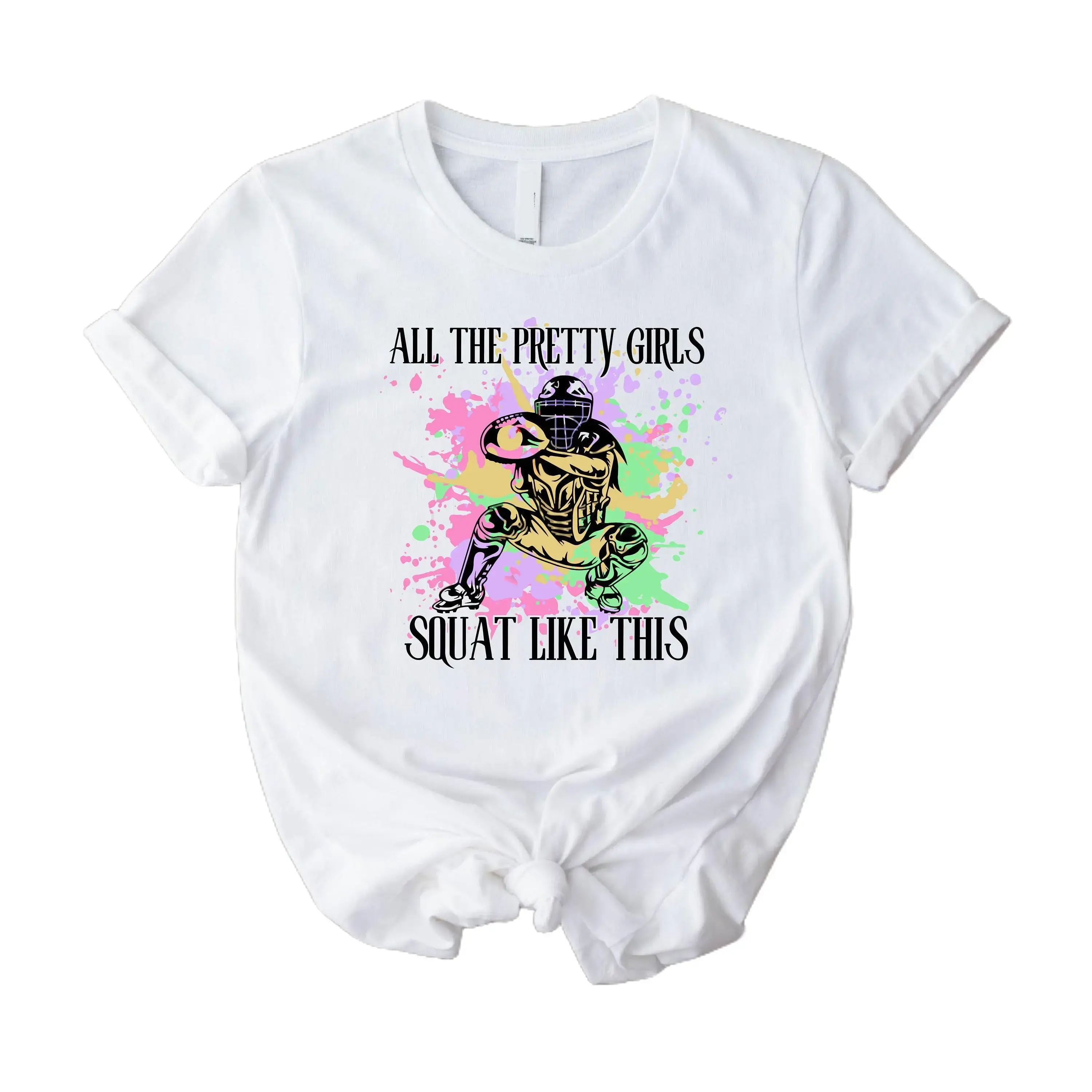 All The Pretty Girls Squat Like This T-Shirt, Softball Catcher Shirt, Catcher's Sweatshirt, Softball Girls Squad Hoodie, Sports Day Tee