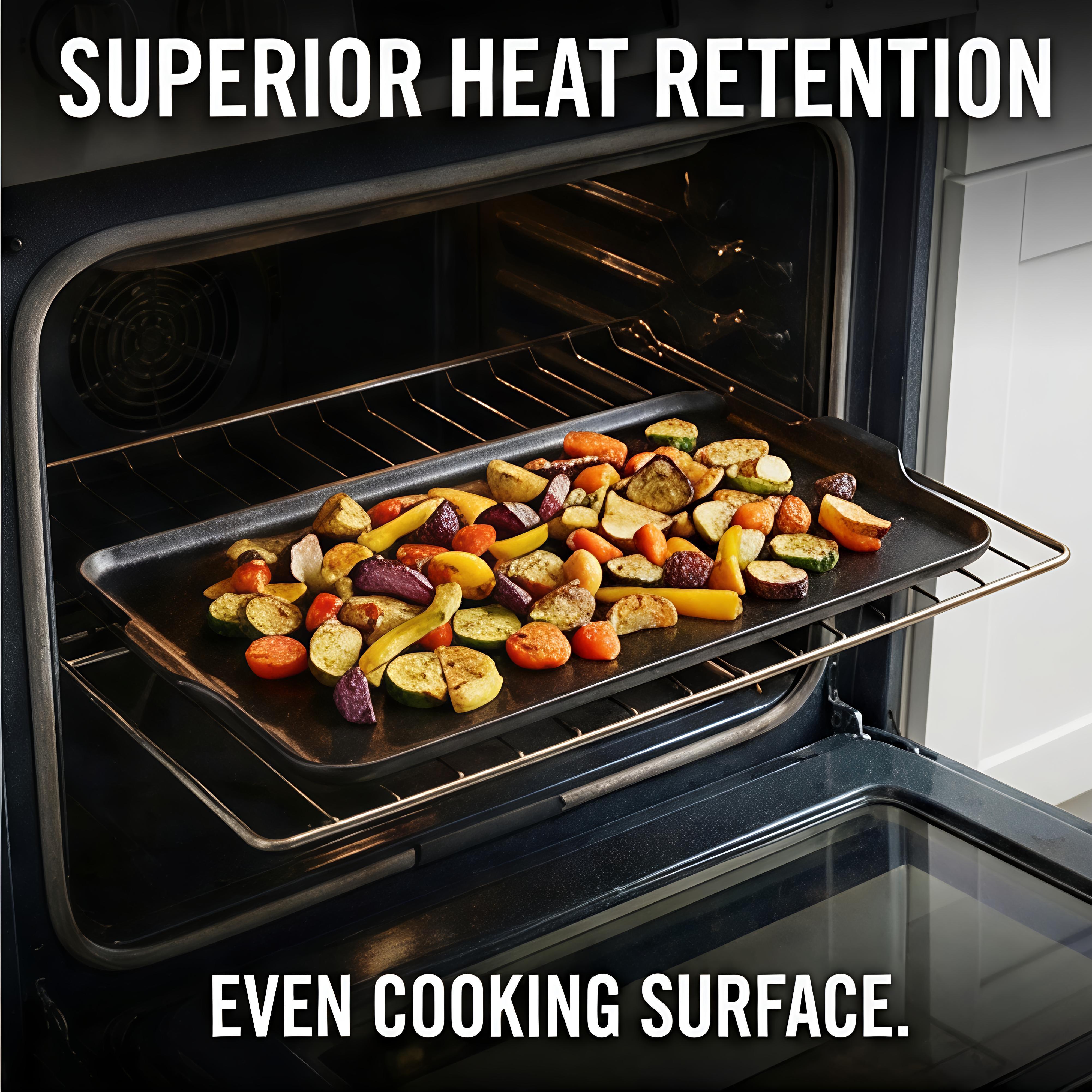 Ceramic Baking Pan, Non-stick Food-grade Baking Pan, Teflon-free Baking Pan, Perfect for Baking Bacon, Chicken Wings, Steak, Ham, Sandwich Bread, and Toast for Family Gatherings.