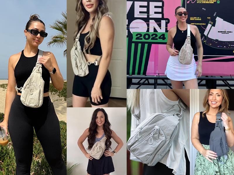 ODODOS Daily Sling Bag with Adjustable Straps Crossbody Chest Bag Lightweight Small Backpack for Casual Traveling Hiking