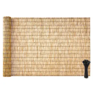 VEVOR Natural Reed Fencing, 4 ft x 16.4 ft, Decorative Natural Reed Fencing Roll, Decorative Fence for Backyard Garden Divider, Privacy Screen Panel Curtain for Balcony Patio Garden Backyard Outdoor