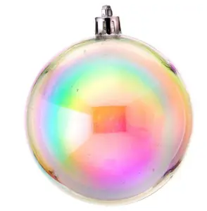 Pearl White Shatterproof Ball Christmas Tree Ornament Hanging Holiday Decor - Set of 6