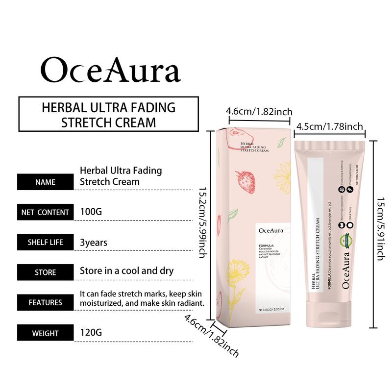 OceAura Skin Care Cream — Reduces Stretch Marks & Postpartum Scars, Moisturizes & Smooths Skin, Body Care Cream