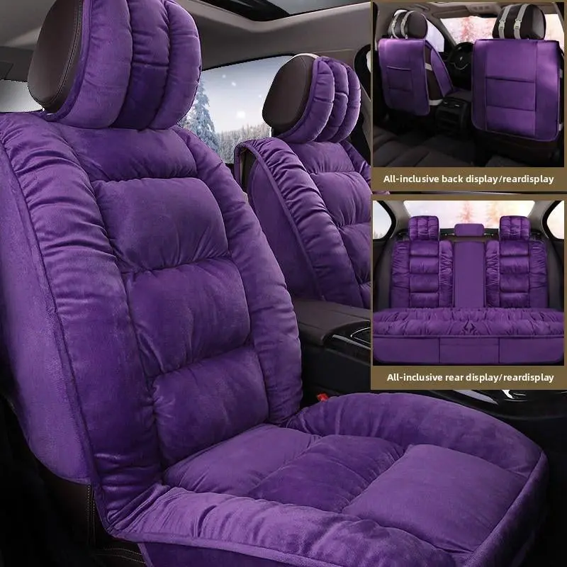 Ultimate Comfort: Premium Winter Full Car Seat Covers - Plush and Thickened Down for All 5-Seat Vehicles