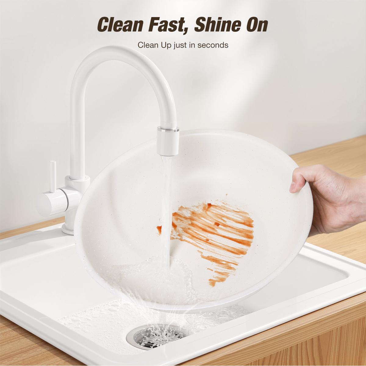 WARMOUNTS 5QT White Chafing Dishes for Buffet with Glass Lid 2/4 Pack, Maifanite-Coated Round Chafing Dish Set w/Mirror-Polished Stainless Steel Rolled Rim, Stackable, Lid Holder for Party, Wedding