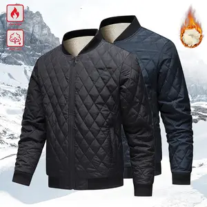 Men's Winter Windproof Waterproof Fleece Lined Jacket - Thick Warm Casual Coat; Comfortable & Durable Fabric with Ribbed Cuffs & Full Zip Front Closure; Suitable for Various Occasions Such as Daily Commutes & Weekend Outings, Making It One of the Versatil