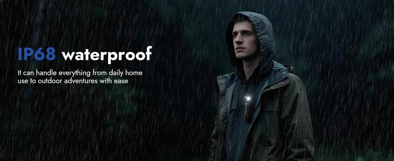 WUBEN L1 Dual-Swivel Head Flashlight, 2000 Lumen High Lumens Rechargeable Light, Dual Light Sources, IP68 Waterproof Magnetic Camping Flashlight for Home Outdoors Emergency, TikTokShopBlackFriday