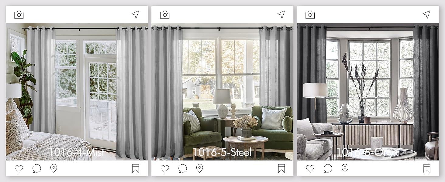 TWOPAGES Ron Linen Cotton Herringbone Fabric Sample Booklet for Room, Living Room, and Bedroom Curtains