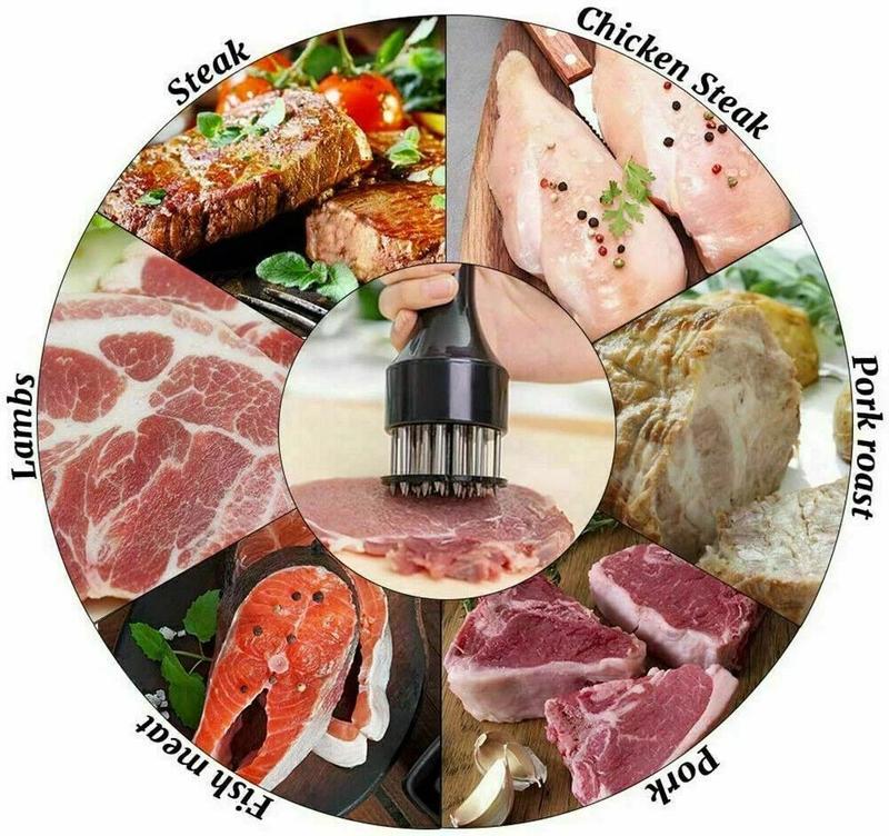 1/2/3 PCS Meat tenderizer, manual steak tool with stainless steel needle for loose meat cooking, suitable for steak, chicken, pork, veal
