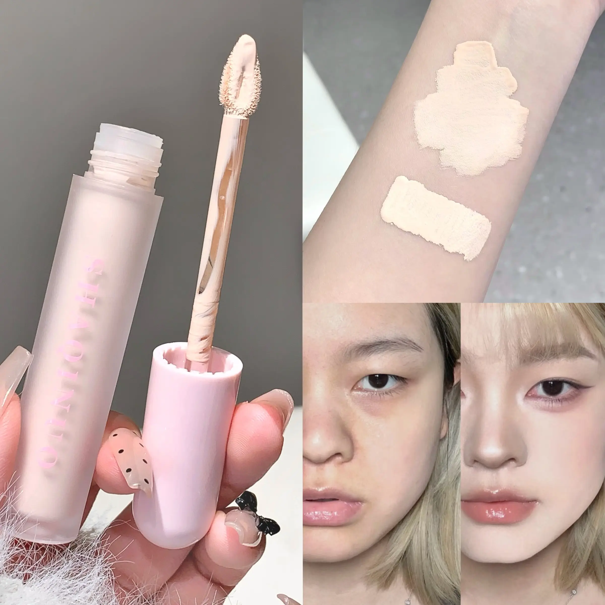Water Sensing Concealer Stick, Under Eye Concealer, Smooth & Fine Texture, Easy Blendable Coverage, Natural Color, Long-Lasting Waterproof Makeup Gift, Concealer Cosmetic