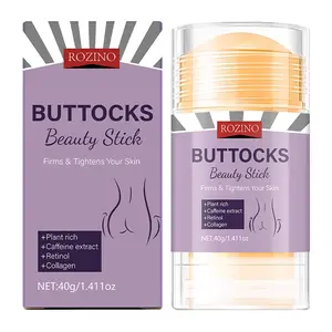 ROZINO 40g Purple Hip Massage Stick Plant Rich Caffeine Retinol Collagen for Firm Smooth Skin Texture