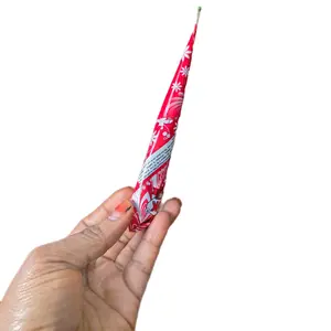 Red Henna Cone for easy application of henna and temporary short time stain. Beautiful red- deep red tone.