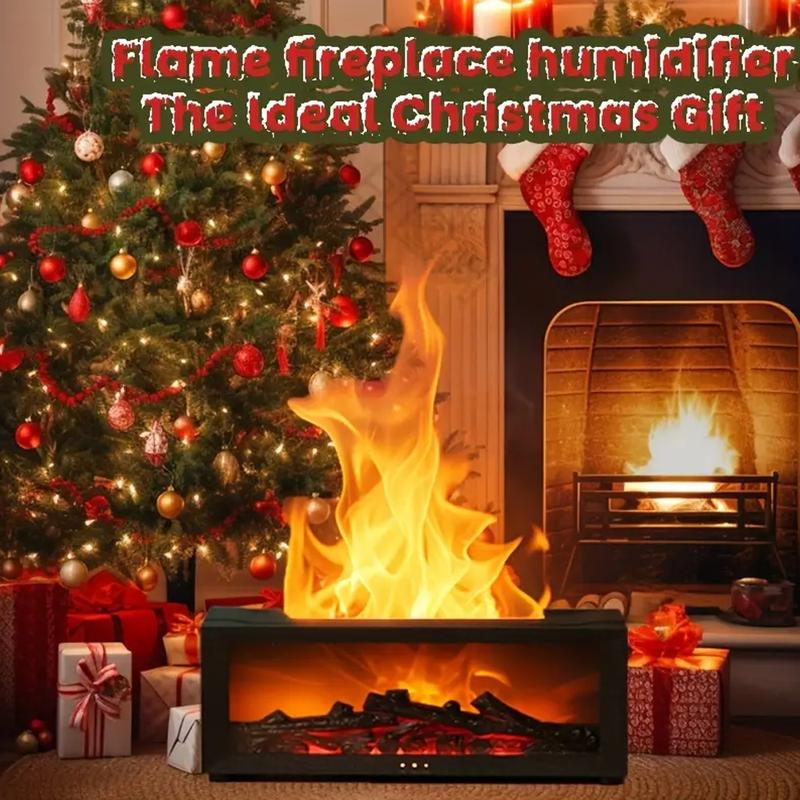 Upgraded 300ml Air Humidifier & Aroma Diffuser with 7-Color LED Flame Effect, Essential Oil Diffuser, Aromatherapy Machine, Remote & Timer for Home, Bedroom, or Office, Air Purifier for Relaxing Atmosphere