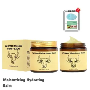 Handcrafted Grass-Fed Beef Tallow Face & Body Balm – Traditional Formula with Raw Honey & Beeswax – Pure Nutrient-Dense Moisturizer for All Skin Types