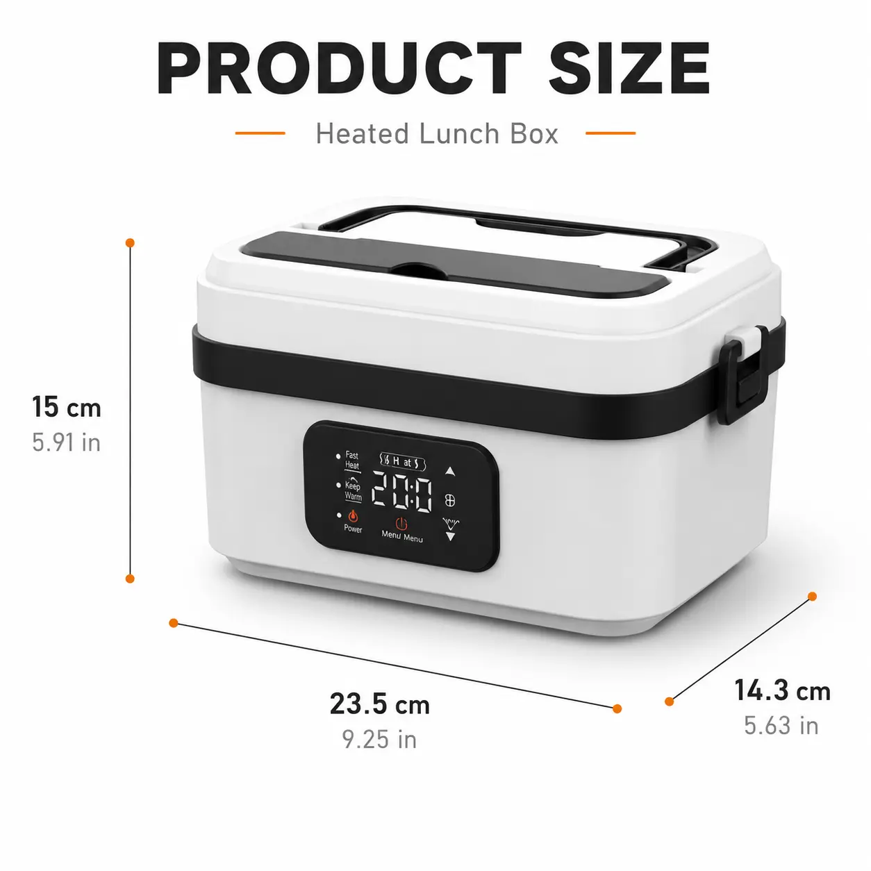 Cordless Electric Heated Lunch Box - Fast Heating Portable Food Warmer with Stainless Steel Tableware, Insulated Bag for Work Travel, Camping (Suitable for Adults)