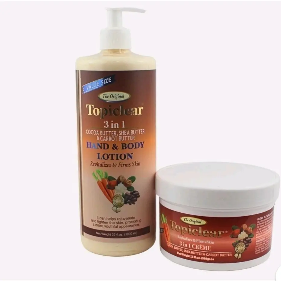 The Original Topiclear 3-In-1 Cocoa Butter Shea & Carrot Butter Lotion & Creme