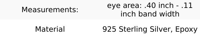 "I C U" Sterling Silver Brown Evil Eye Ring