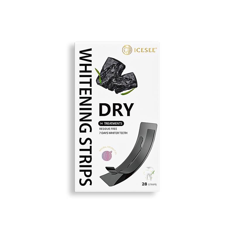 ICESEE Bamboo Charcoal Whitening Strips  – Deep Clean Stain Removal + Gentle White Boost – 14-Day Sensitive-Safe Smile Upgrade