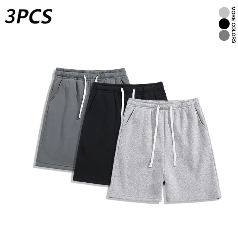 Men's Casual Knit Sweat Shorts, Unisex Plain Loose Fit Bermuda Bottoms for Summer Sports and Leisure, 1-Pack Option