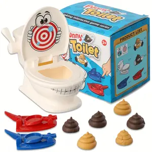 Shooting Toilet  for Kids, Fun Target Launcher Game, Family Interactive Play   anxiety relief portable stress relief  DIY Roses Bouquet Building Blocks Set flower slow rebound soft  weird Silicone Push Bubble   Pack gun fidget toy relief toy water snake