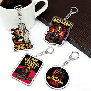 4 Vers Dungeon Crawler Carl Cat Donut Acrylic Keychain,  Science Fiction  Bag Charms Gifts for Fans