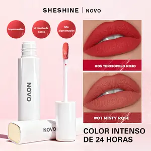 SHESHINE NOVO- Matte Liquid Lipstick, High Pigmentation, Long-lasting 12h, Waterproof, Velvet Finish, Lipstick for Latinas, Smudge Proof