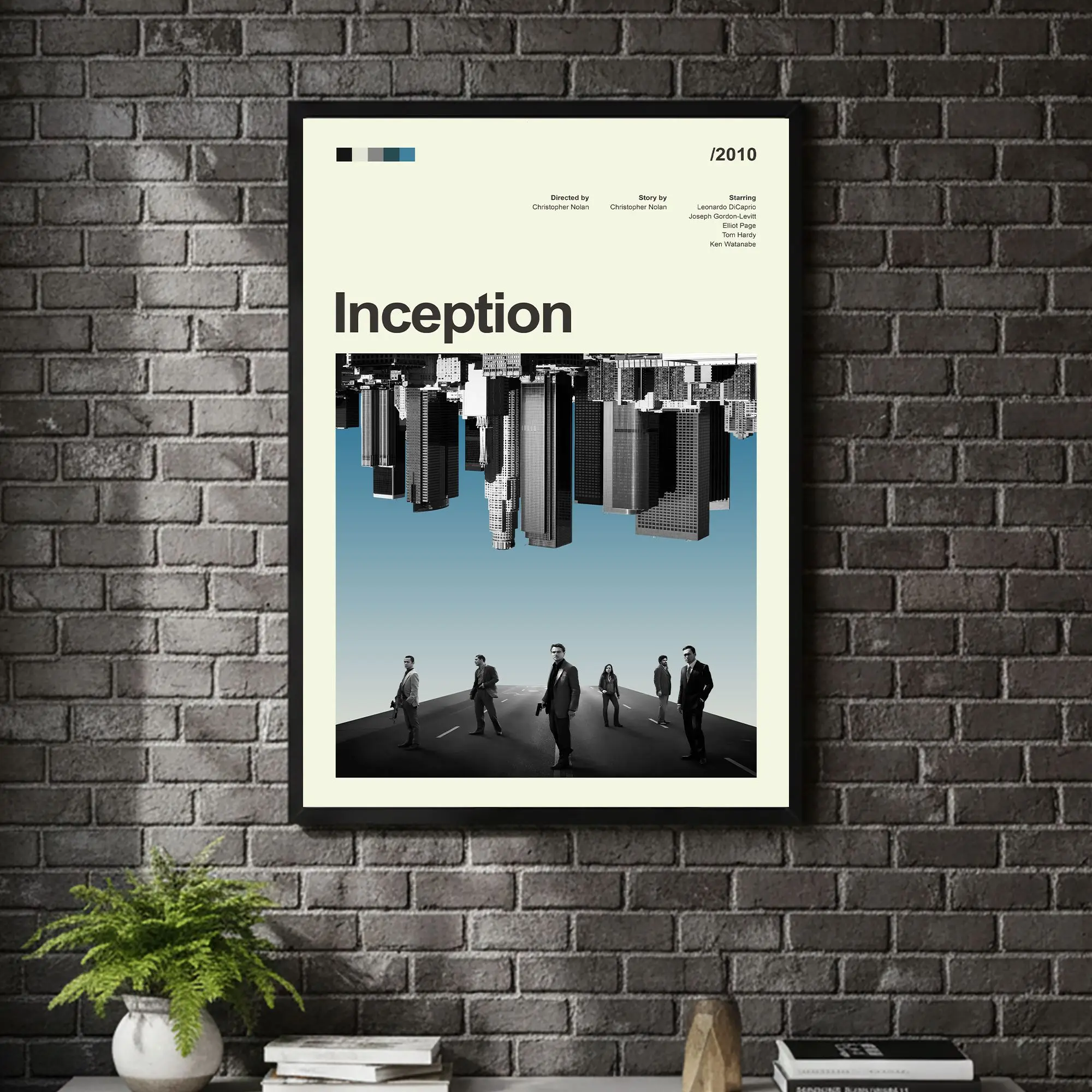 [ MOVIE UNFRAMED - SALE UP TO 45% ] Inception Iconic Series Movie Poster Sci Fi Film Wall Art Modern Decor