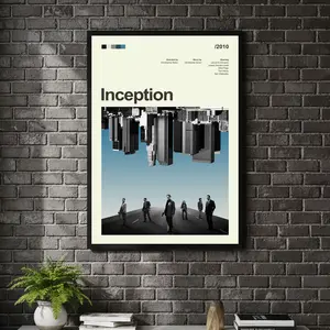 [ MOVIE UNFRAMED - SALE UP TO 45% ] Inception Iconic Series Movie Poster Sci Fi Film Wall Art Modern Decor