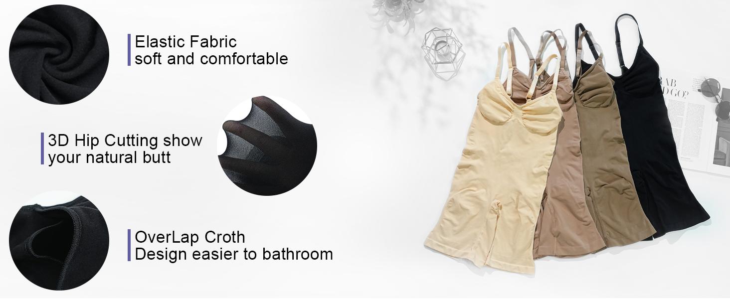 SHAPERX Tummy Control Seamless Shapewear Full Body Women's Bodysuit Ultra Stretch Fabric Customizable Fit Breathable Mesh Design Comfortable Fit