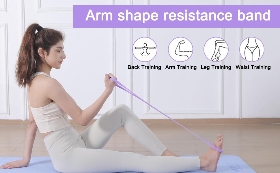 Resistance Bands, Figure 8 Exercise Bands for Women Men, Arm, Chest Expander Strap Portable Home Gym Exercise