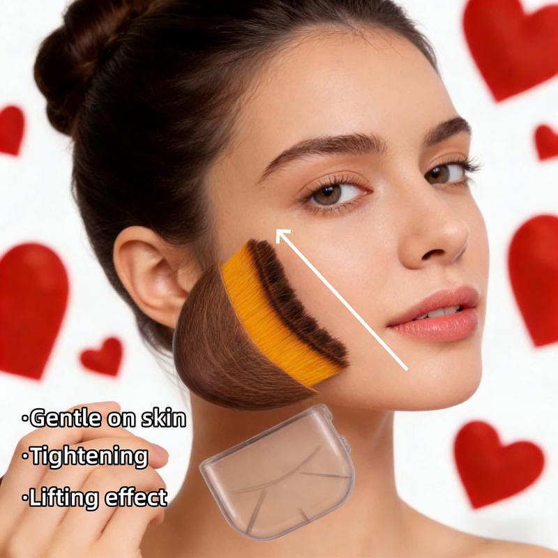 Upgraded Lymphatic Contour Face Brush, Lymphatic Drainage Brush, Dry Brushing Face Brush, Lymphatic Drainage Massager for Face, Designed for The Face Gentle Enough for Daily Use (1pcs Brown) Body Care back tanning applicator derma roller men