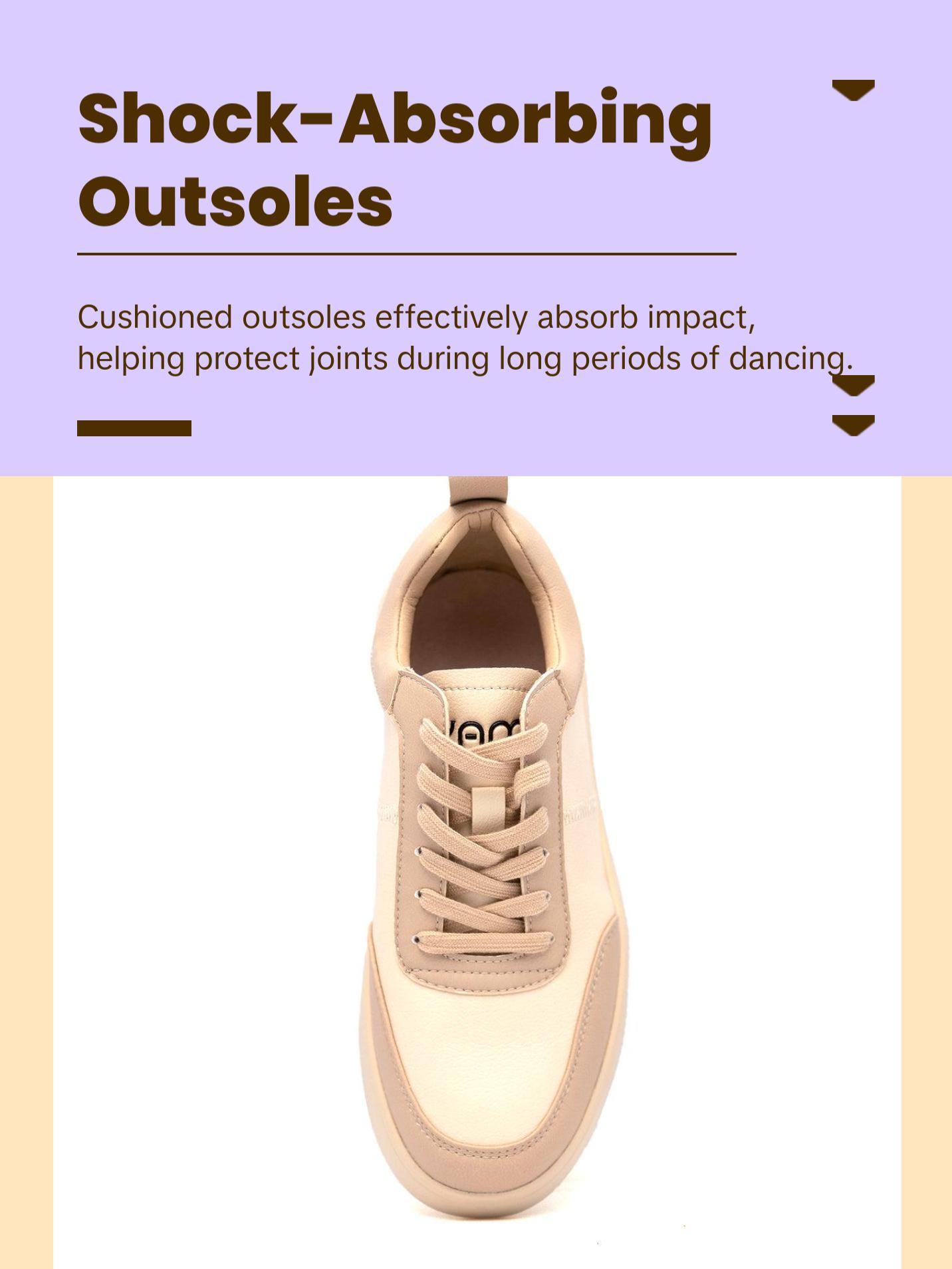 SpinSole Dance Sneaker-Beige-2