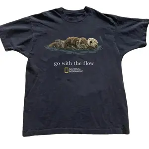 "Go With The Flow" National Geographic Shirt, Unisex T Shirt, Gift For Men & Women, Unisex Casual Graphic T-Shirts