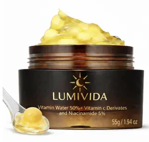 LumiVida Deep Vita C Capsule Cream with Vitamin C, Niacinamide & Hyaluronic Acid – Brightening, Hydrating Face Moisturizer for Even Skin Tone, Radiance Boost & Smooth Texture, 55g