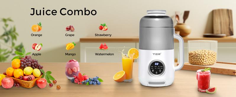 Upgraded 10-in-1 Nut Milk Maker with Quiet Shield, 40oz – Self-Cleaning Soy/Oat Milk Blender, Multifunctional Automatic Juicer,Delay Start, Keep Warm, Boil