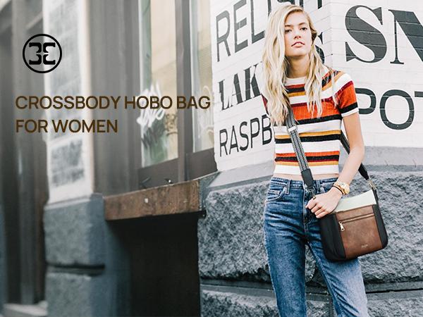 Telena Vegan Leather Crossbody Bags for Women Travel Shoulder Bag Hobo Bucket Bag Large Cross Body Purse Straps Replacement Gift