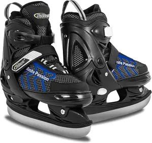 Nattork Adjustable Kids Ice Skate for Boys Girls Adult, Soft Padding and Reinforced Ankle Support Ice Hockey Skates for Beginners