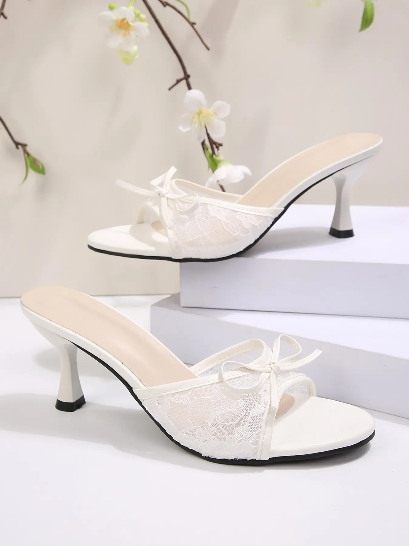 Elegant Bow Design High Heel Sandals, Bow Decor Sandals, bowknot heels, elegant heeled sandals, Minimalist Style Square Toe, Comfortable Medium Width, Perfect for Casual Occasions, Women, Fashionable Sandals, Bow Decorated Sandals, Footwear