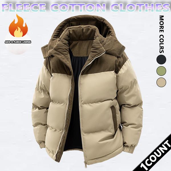 Winter hooded casual fleece-lined men's coat,removable hood,warm color-blocked cotton jacketcouples' style winter cotton coat, outerwear top. Winter hooded casual fleece-lined men's coat,removable hood,warm color-blocked cotton jacketcouples' style winter cotton coat, outerwear top.