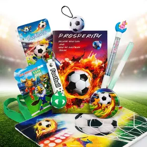Soccer Gift Set for Kids – World Cup Theme Canvas Tote Bag with Notebooks, Pens & Fun School Supplies