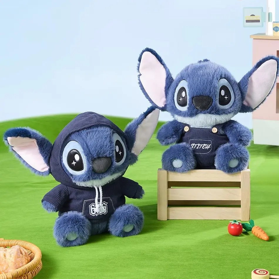 Disney Stitch Sitting Position Plush Stuffed Toy - Ultra Soft Collectibles, Charming Piece That Will Surely Be Cherished, Huggable Bedroom Sleep Buddy, Ideal for All-Age Fans, Unisex Back-to-School Companion