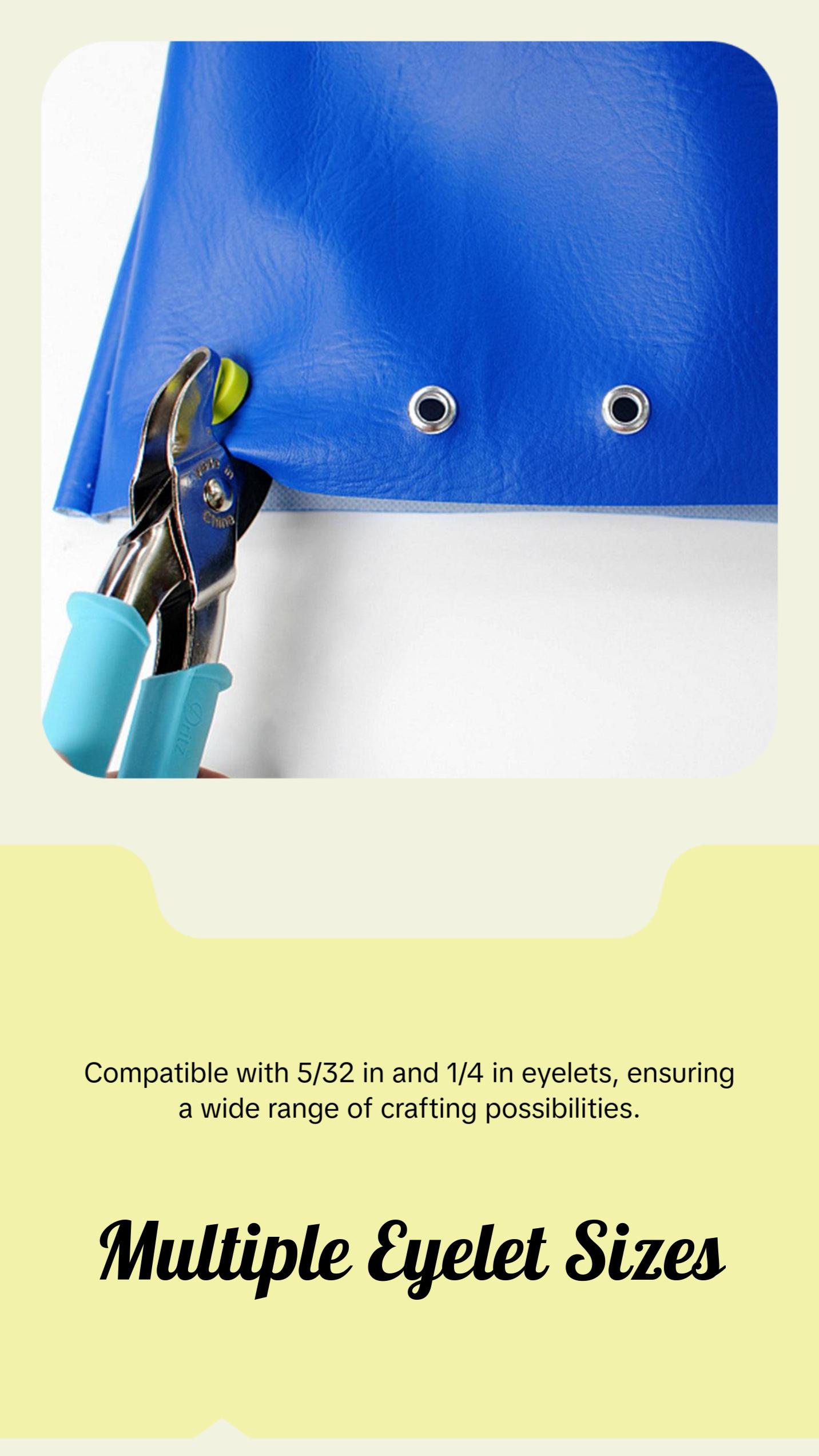 Eyelet Pliers for 5/32" & 1/4" Eyelets, Turquoise