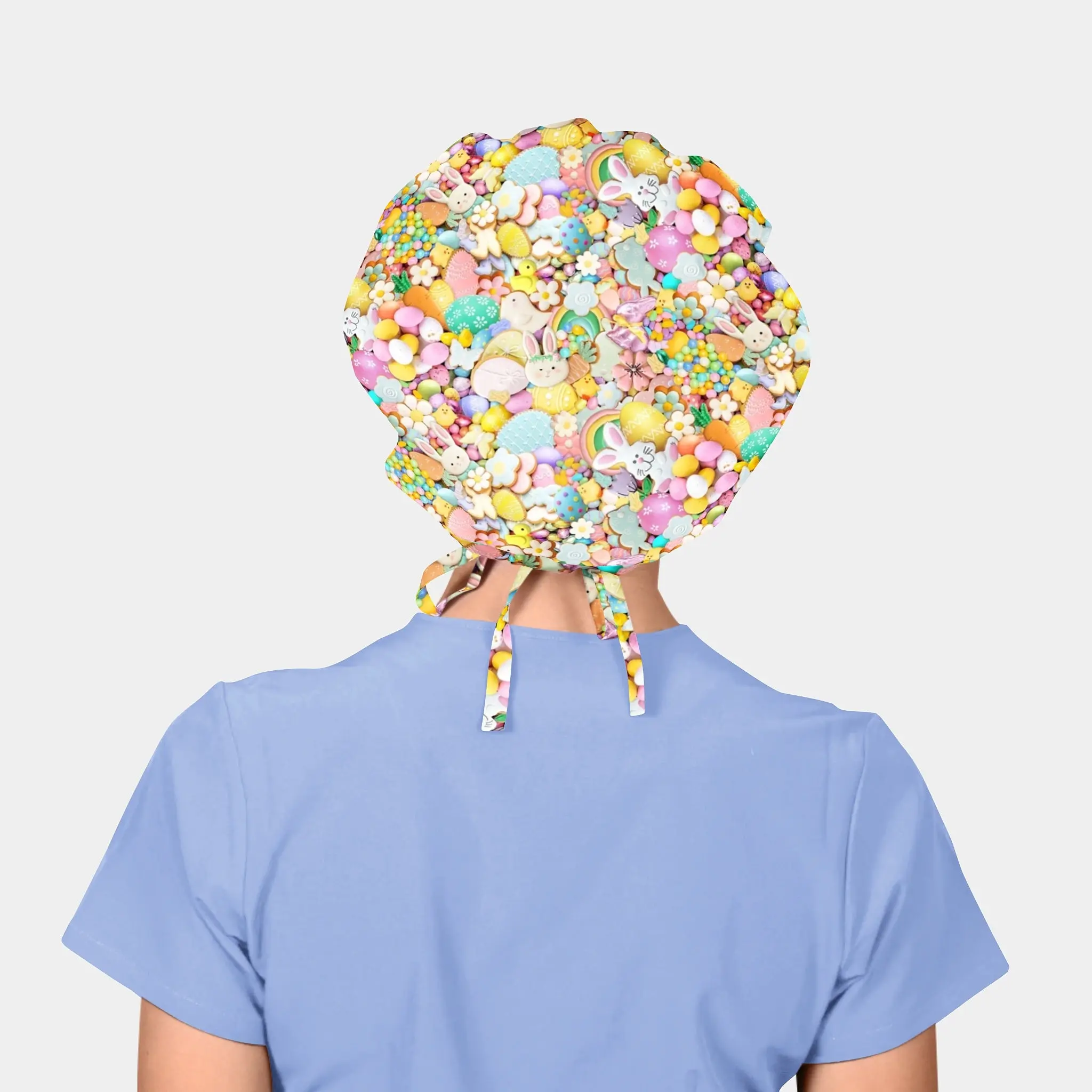 Easter Sweetscape - Poppy Bouffant Scrub Hat