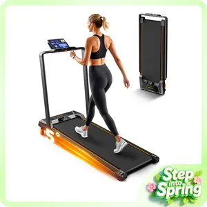 【StepIntoSpring】Incline Treadmills Home, 330 lbs Capacity, 3-in-1 Under Desk Treadmill, Shock-Absorbing Quiet Walking Pad, Indoor Mini Exercise Equipment with Remote Control, Portable, Compact, Collapsible, with LED Display, Office Use, T1 classic