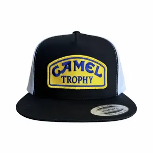 Camel Vintage Snapback Trucker Hat Mesh Back Yupoong 6006