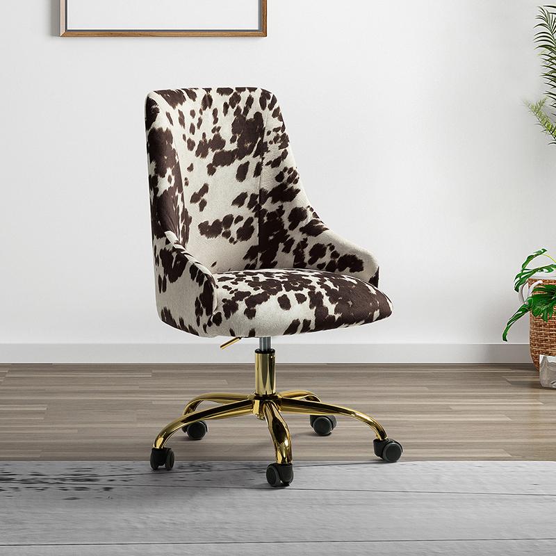 Hulala Brett Fabric Office Chair, ergonomic shape, durable frame, classic design, elegant pattern, Durable metal five-pronged base, height-adjustable, soft filling, bright and colorful finish,all directional wheels