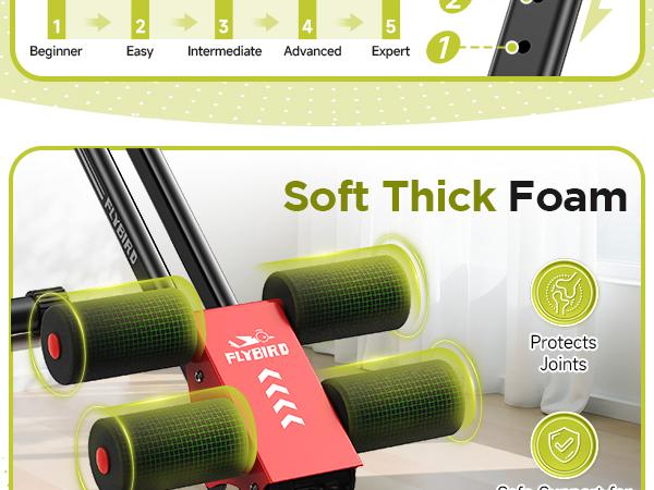 FLYBIRD Ab Workout Equipment, Adjustable Ab Machine Full Body Workout for Home Gym, Strength Training Exercise Equipment for Body Shaping Foldable Waist Trainer Suitable for Beginner FLYBIRD Ab Workout Equipment, Adjustable Ab Machine Full Body Workout for Home Gym, Strength Training Exercise Equipment for Body Shaping Foldable Waist Trainer Suitable for Beginner