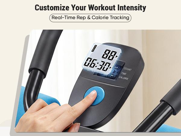 Foldable Ab Machine for Home Workouts – Adjustable Abdominal Trainer with Knee Protection, Compact Core Strengthening Equipment for Home Gym – Space-Saving Design