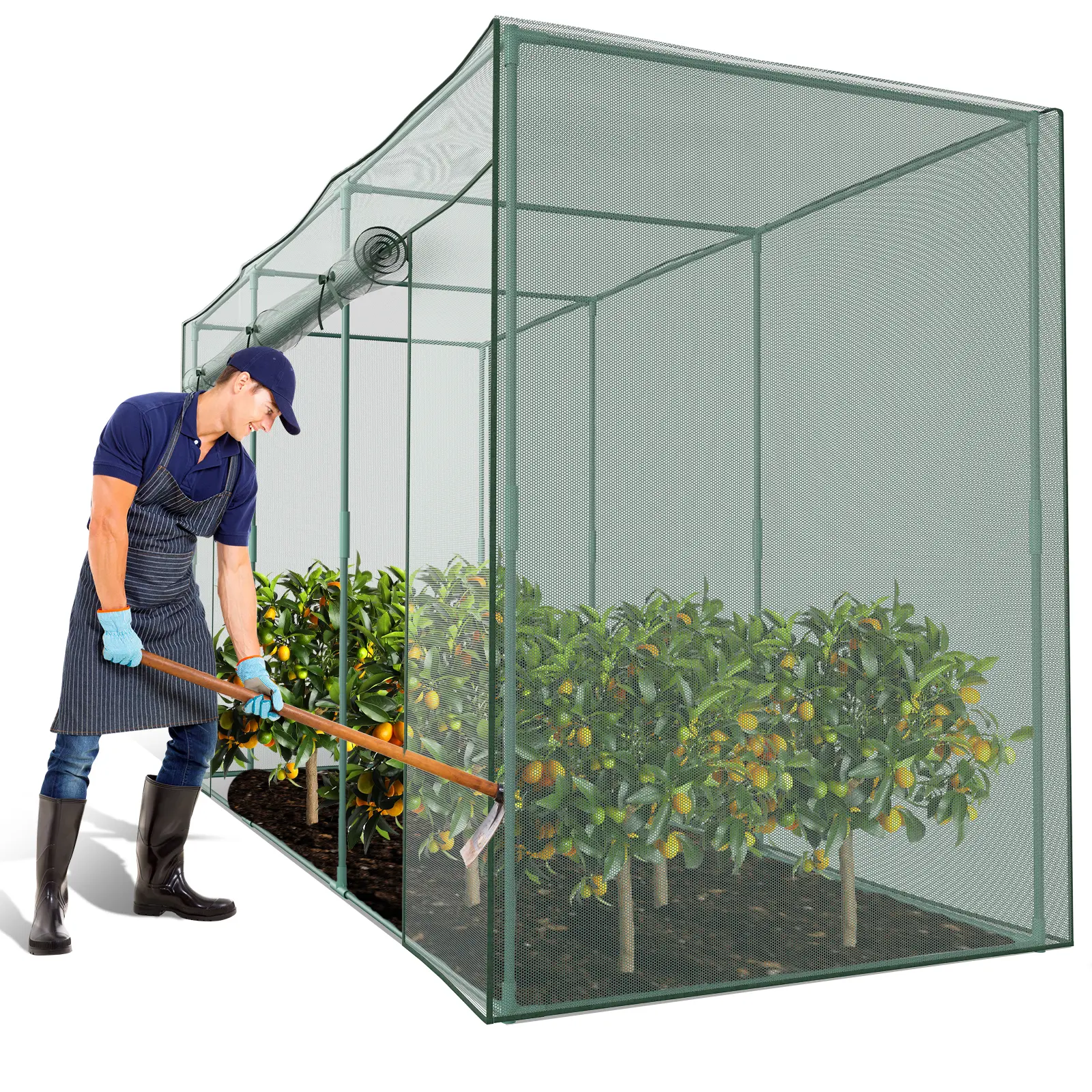 #DealsForYouDays Naudacaa Crop Cages for Garden Plant, Plant Protection Tent with Zippered Door, Raised Bed Cover, Garden Bed Cover with Frame, Wind-Resistant Plant Cages for Outdoor Plants Vegetable Flower