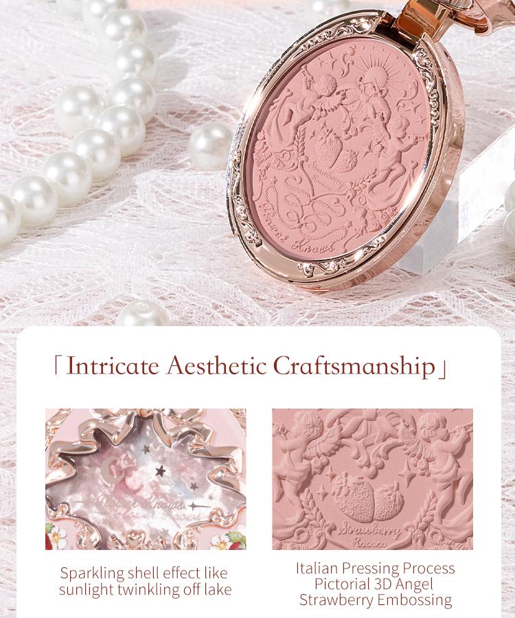 Flower Knows Strawberry Rococo Collection Embossed Blush, powder, high pigment, longlasting, smooth, dealsforyoudays