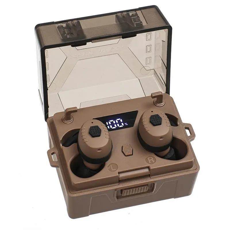 ARM NEXT E30 Tactical Earbuds, Wireless Hearing Protection with 31dB Noise Reduction & Sound Pickup, Bluetooth 5.4, 50H Playtime, ABS Outdoor Gadgets for Shooting & Hunting, Pc, Smartphone, Foam Audio Headphone, Led Display, Phone, Port, Electronic tiktok